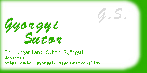 gyorgyi sutor business card